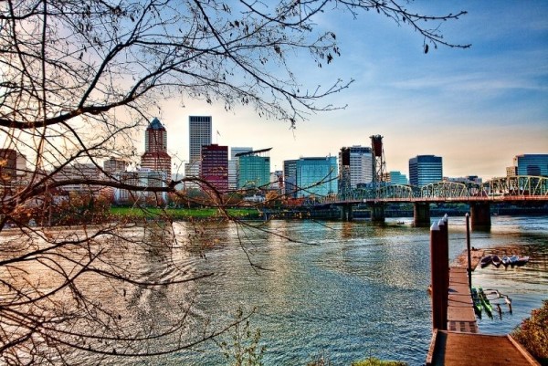 Downtown Portland Oregon across the Willamette River, Neighborhoods of Northeast Portland Oregon