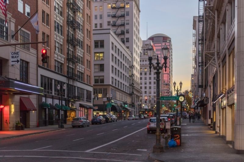 downtown Portland Oregon street, Neighborhoods of Northeast Portland Oregon