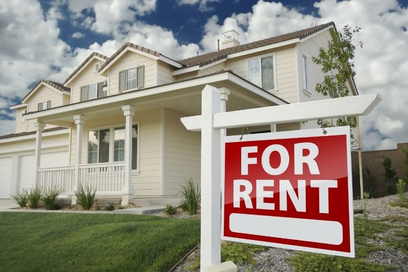 for rent sign in front of white house, Is Portland the new California