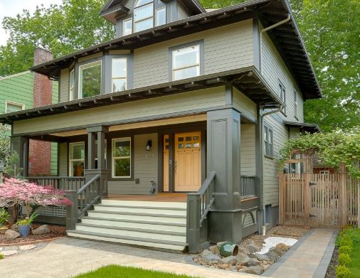 four square style home in Portland OR