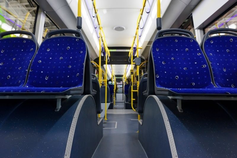 inside a public bus, Cost of living in Salem Oregon, Living in Portland Oregon real estate