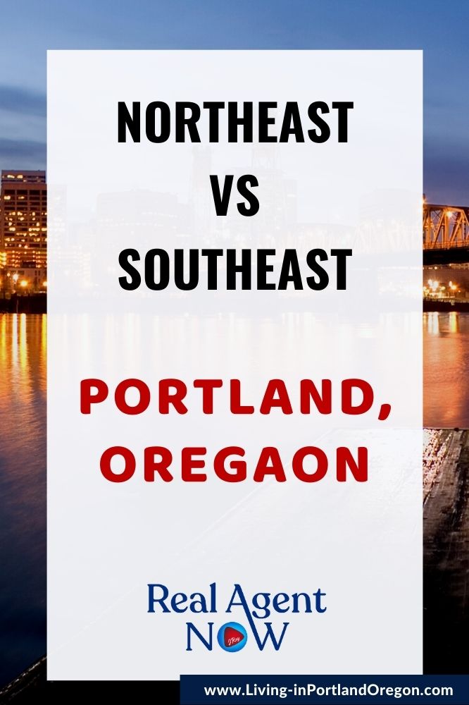 northeast versus southeast Portland Oregon
